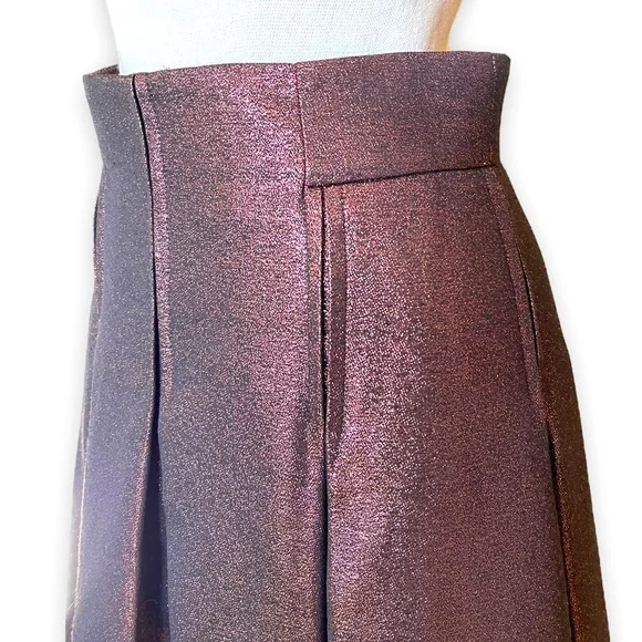 NWOT AKRIS PUNTO Iridescent Lamé Bell Skirt - Picture 5 of 10